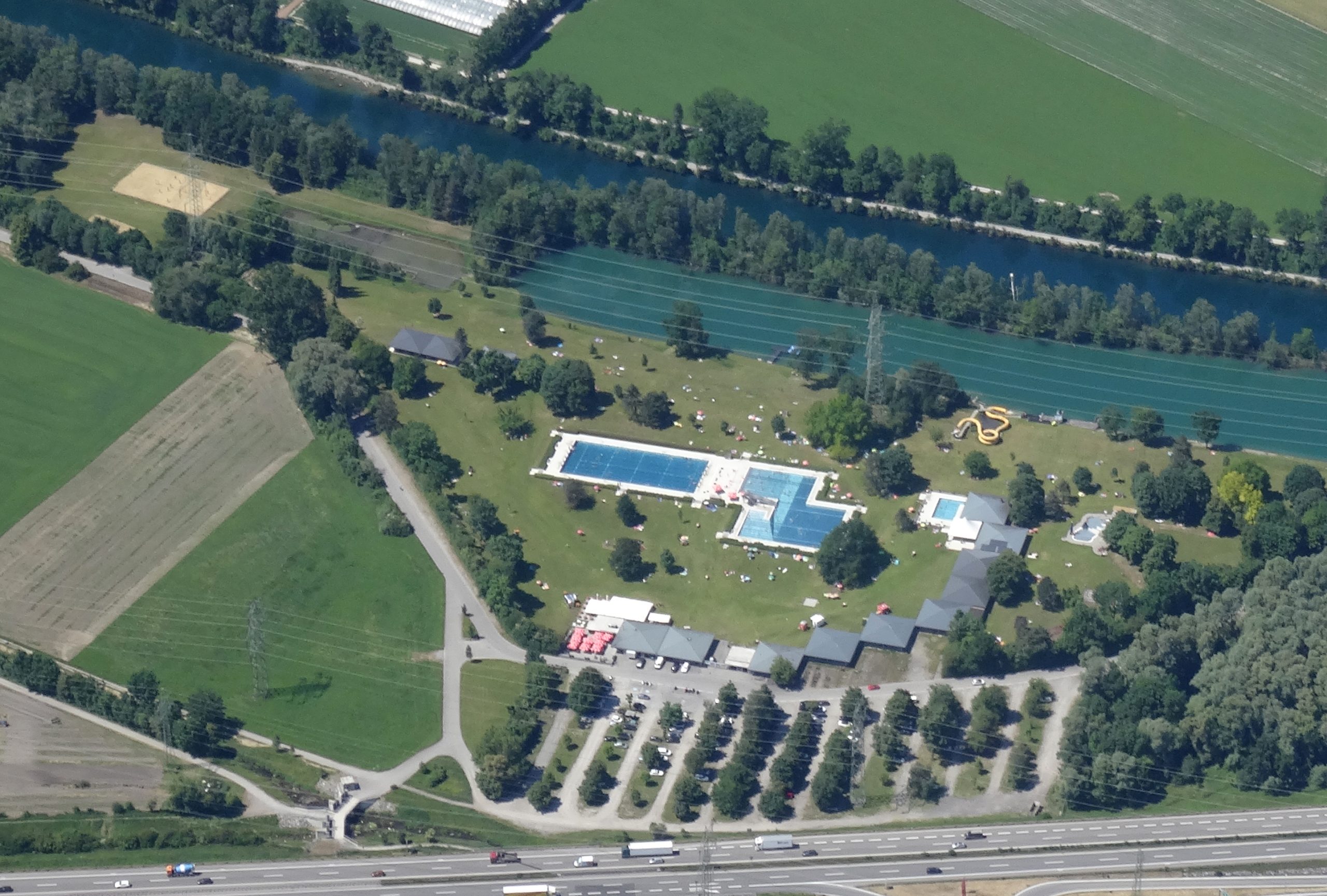 Erholungszentrum Rheinauen Luftbild