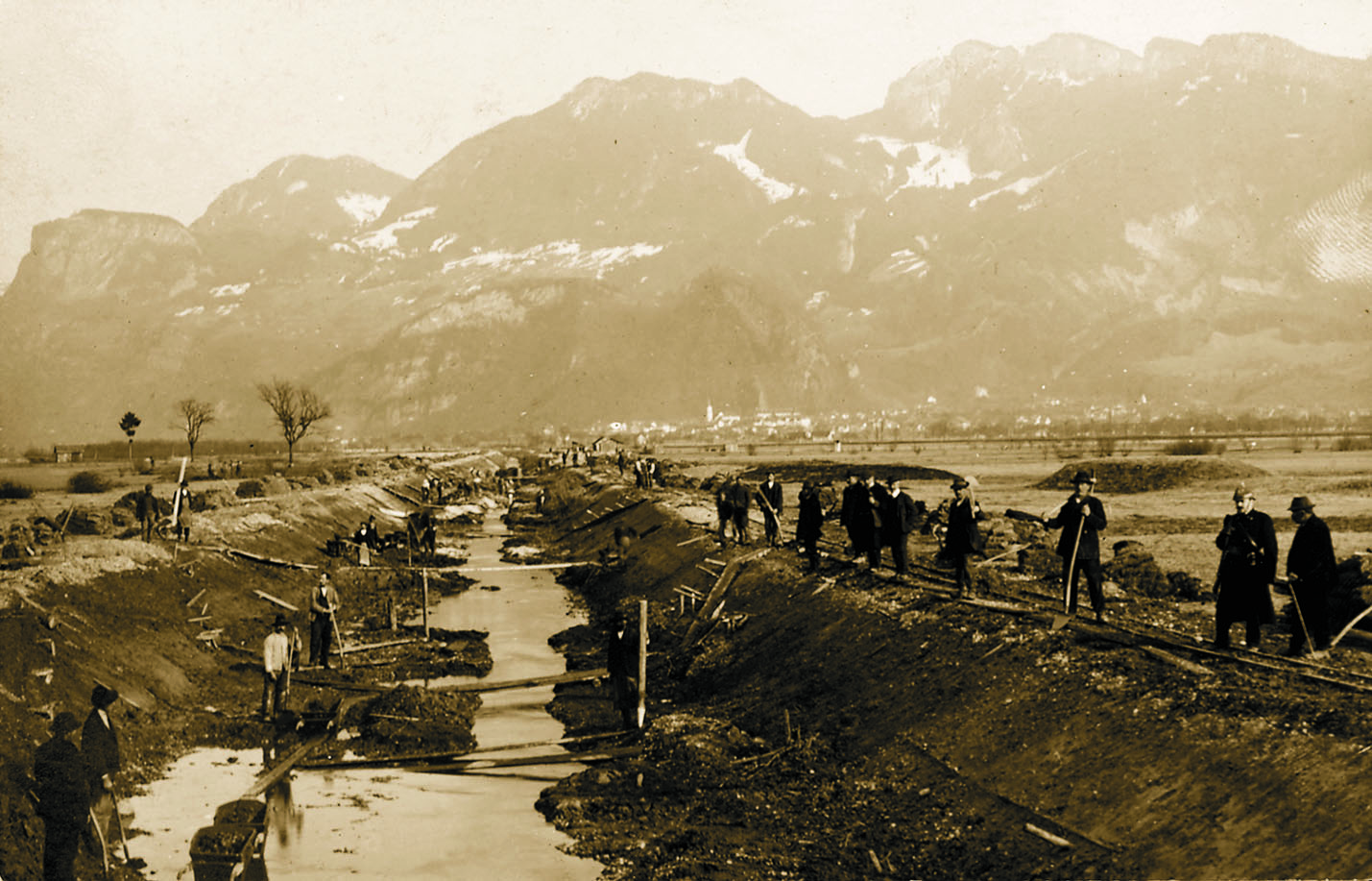 Koblacher Kanal im Jahre 1913