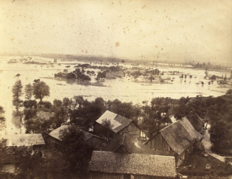 Rheinüberschwemmung in Koblach am 11.9.1888